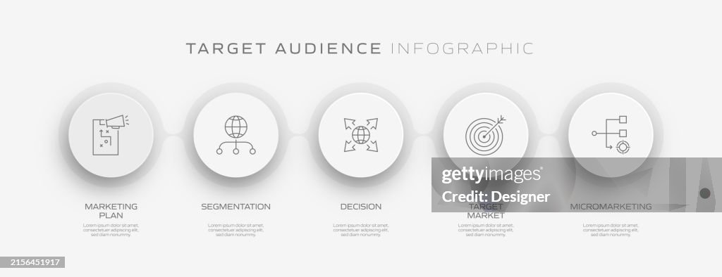 Target In Process Target Audience Related Process Infographic Template Process Timeline ...