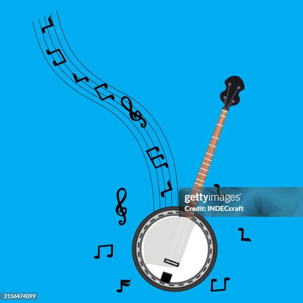 banjo instrument musical note - tweezing eyebrows stock illustrations