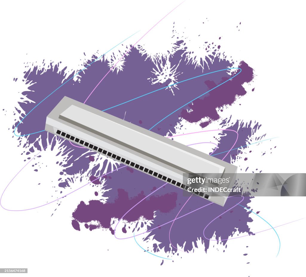 Mundharmonika-Instrument mit Grunge