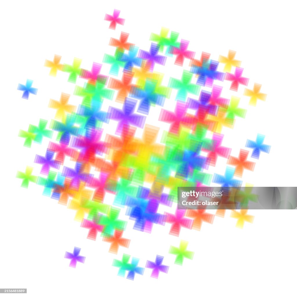 Plus Symbol Colorful Plus Sign Symbol In Colorful Transparent Cloud High-Res Vector Graphic ...