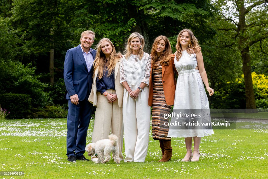 Dutch Royal Family Attends Summer Photo Session At Huis Ten Bosch Palace