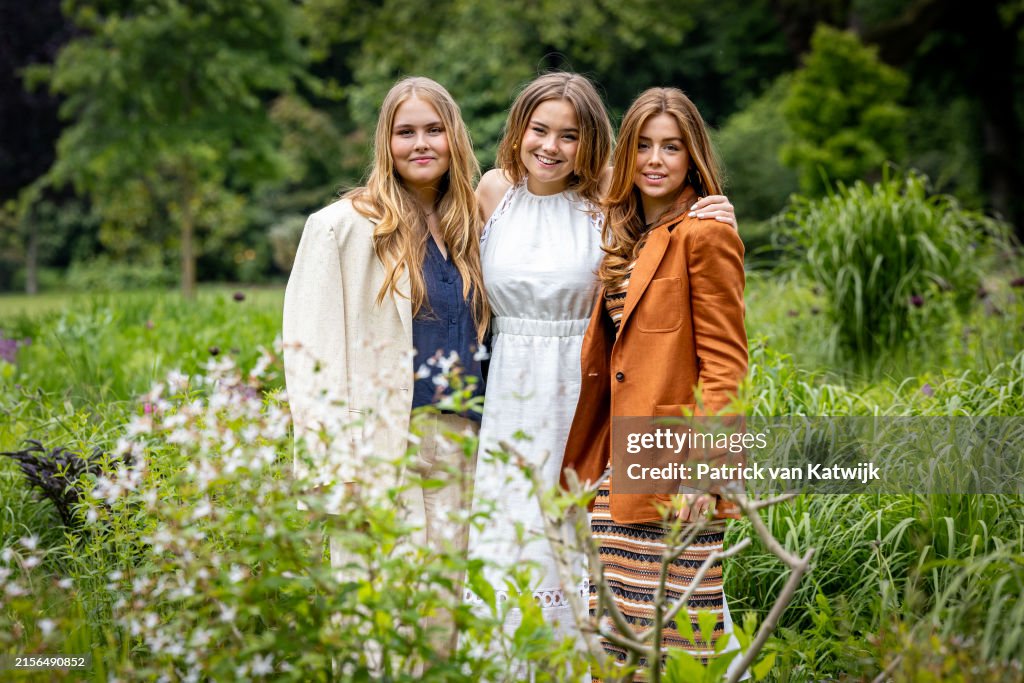 Dutch Royal Family Attends Summer Photo Session At Huis Ten Bosch Palace