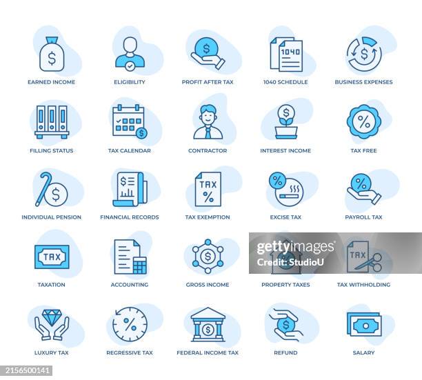 ilustrações de stock, clip art, desenhos animados e ícones de taxation and accounting icons set - elegibilidade