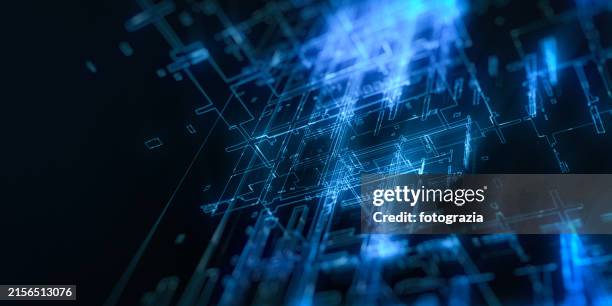 digital 3d cyberspace - hologram stock pictures, royalty-free photos & images