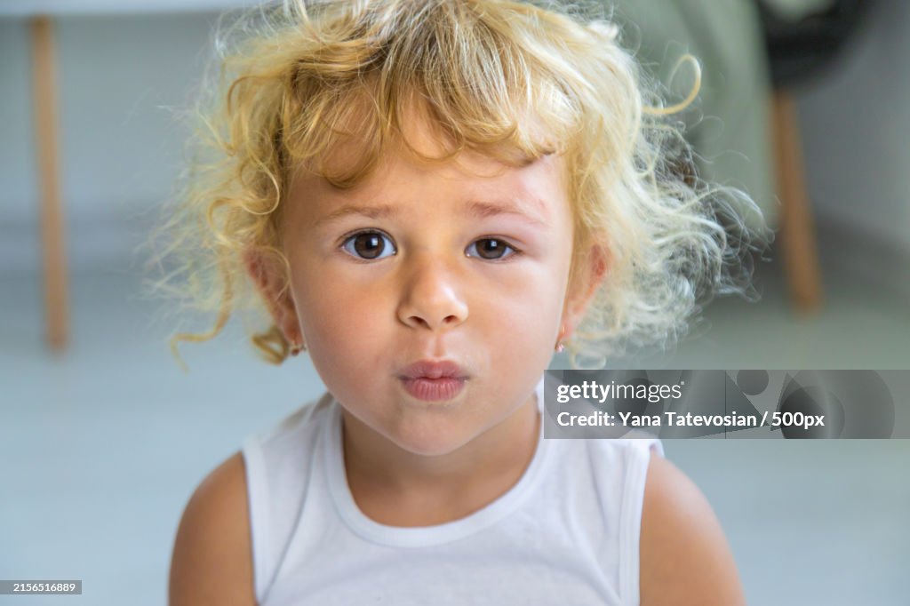 Close-up portrait of cute girl
