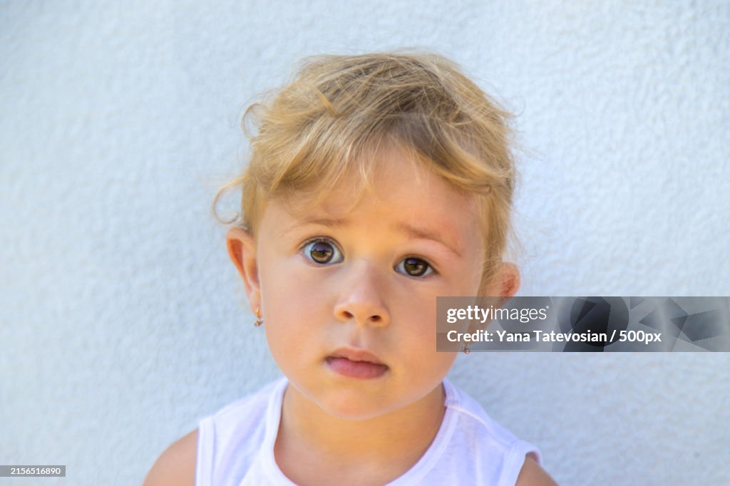 Close-up portrait of cute girl