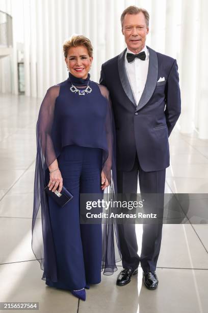 Maria Teresa, Grand Duchess of Luxembourg and Henri, Grand Duke of Luxembourg attend the European Cultural Award 2024 at Philharmonie Luxembourg on...