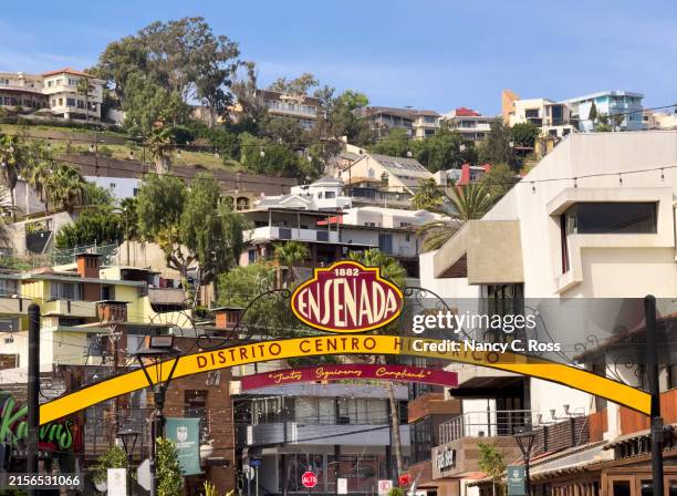 ensenada baja california mexico welcome sign - old town stock pictures, royalty-free photos & images
