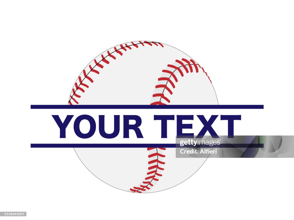 Baseball with text