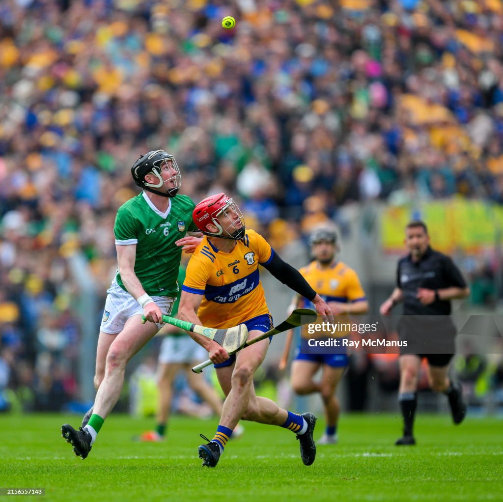 Huling Limerick Tipperary , Ireland - 9 June 2024; John Conlon of Clare and Declan ...