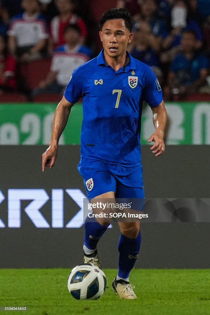 Supachok Supachok Sarachat of Thailand seen in action during the FIFA World ...