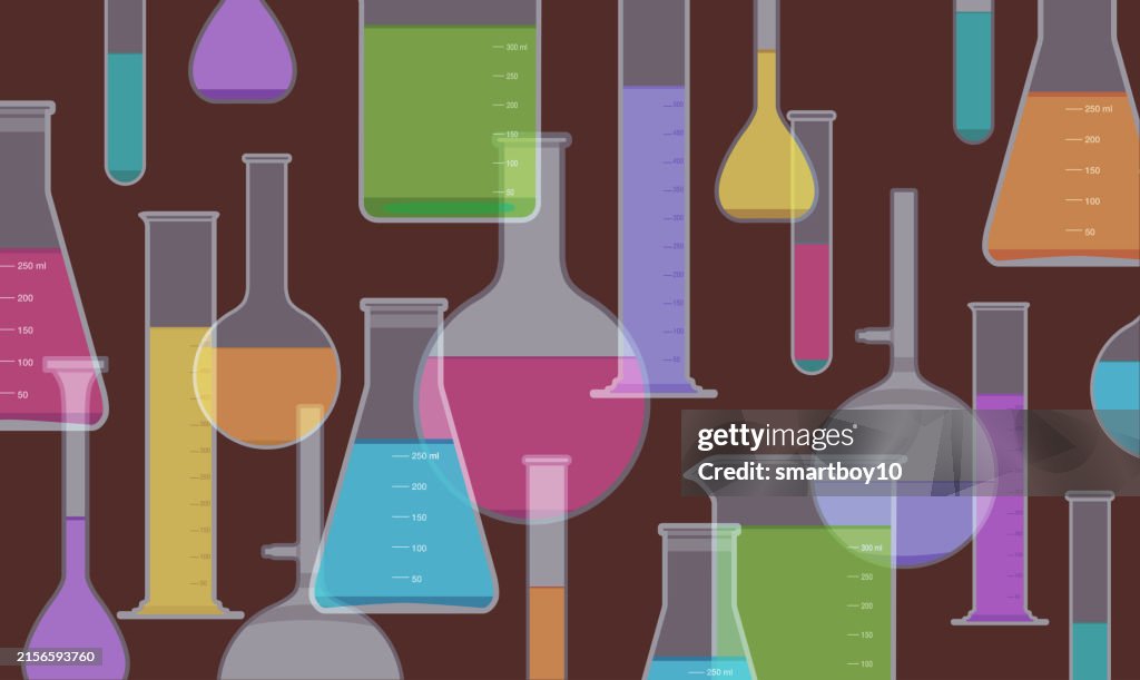 Chemistry or Laboratory Flasks and Beakers