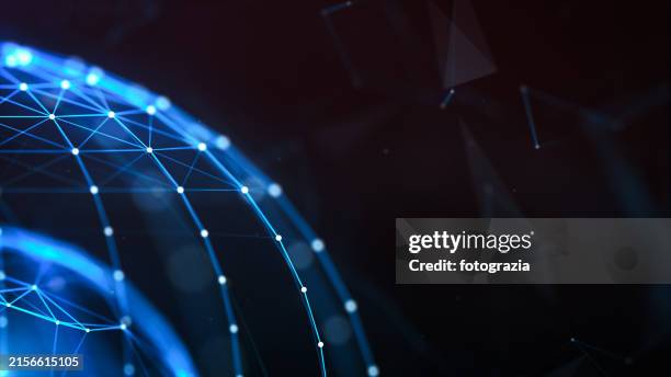 global connections concept. abstract digital network - mens en machine stockfoto's en -beelden