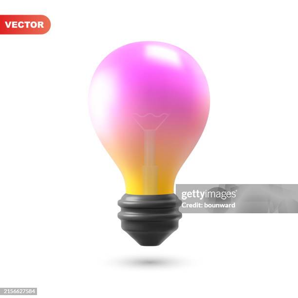 3d realistic light bulb. vector - fluorescent light bulb stock illustrations