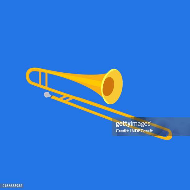 trombone instrument - harmonica stock illustrations
