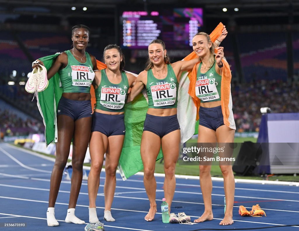 Rome Italy 12 June 2024 The Irish Women s Relay Team From Left rome-italy-12-june-2024-the-irish-women-s-relay-team-from-left