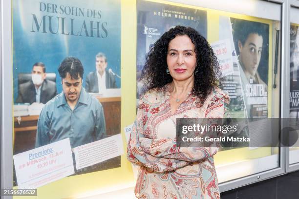 Nahid Persson Sarvestani attends the Berlin premiere of "Der Sohn Des Mullahs" at Eva Lichtspiele on June 12, 2024 in Berlin, Germany.