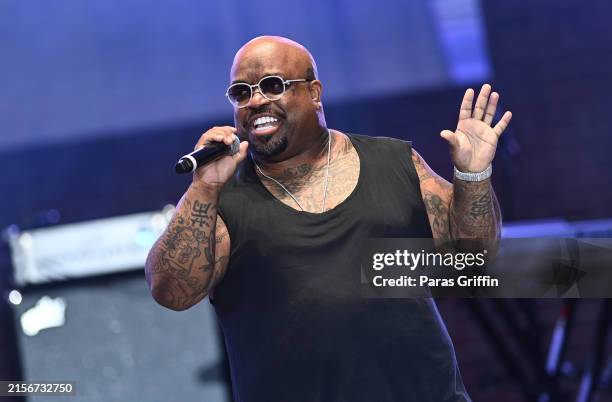 Singer CeeLo Green performs onstage during the The Dungeon Family Reunion with Goodie Mob concert at Stockbridge Amphitheater on June 08, 2024 in...