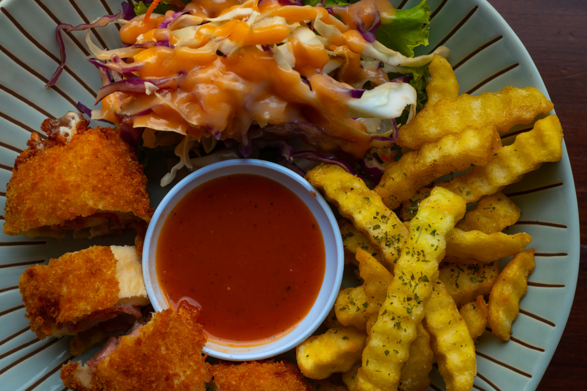 Chicken Cordon Bleu in Cafe Environment Chicken Cordon Bleu in Cafe Environment