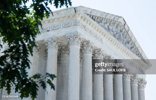 View of the US Supreme Court in Washington, DC, June 13, 2024. The Court on June 13 rejected restrictions imposed by a lower court on an abortion...
