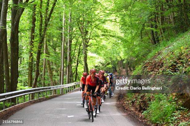 Michal Kwiatkowski of Poland and Team INEOS Grenadiers leads the peloton during the 76th Criterium du Dauphine 2024, Stage 9 a 160.6km stage from...