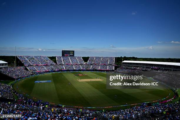 General view inside the stadium during the ICC Men's T20 Cricket World Cup West Indies & USA 2024 match between India and Pakistan at Nassau County...