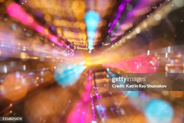 astro projection. neon dimensions of disco kind - zoom out stock pictures, royalty-free photos & images