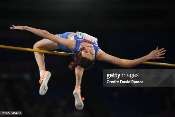 Angelina Topic of Team Serbia competes in the Women's High Jump Final on day three of the 26th European Athletics Championships - Rome 2024 at Stadio...