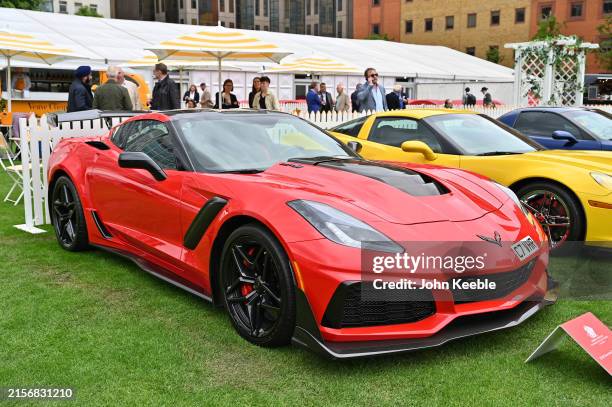 Chevrolet Corvette C7 ZR1 Stingray is displayed during the London Concours at the Honourable Artillery Company on June 04, 2024 in London, England....