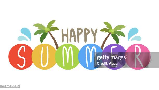 vector summer title design - reading label stock illustrations