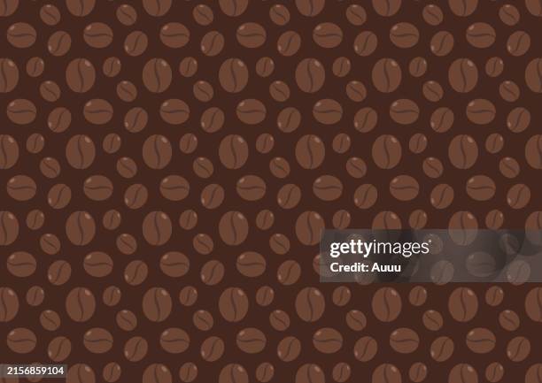 coffee pattern icons background - coffee beans background stock illustrations