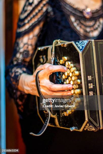 bandoneon (musical instrument used in argentine tango) - fisarmonica strumento foto e immagini stock