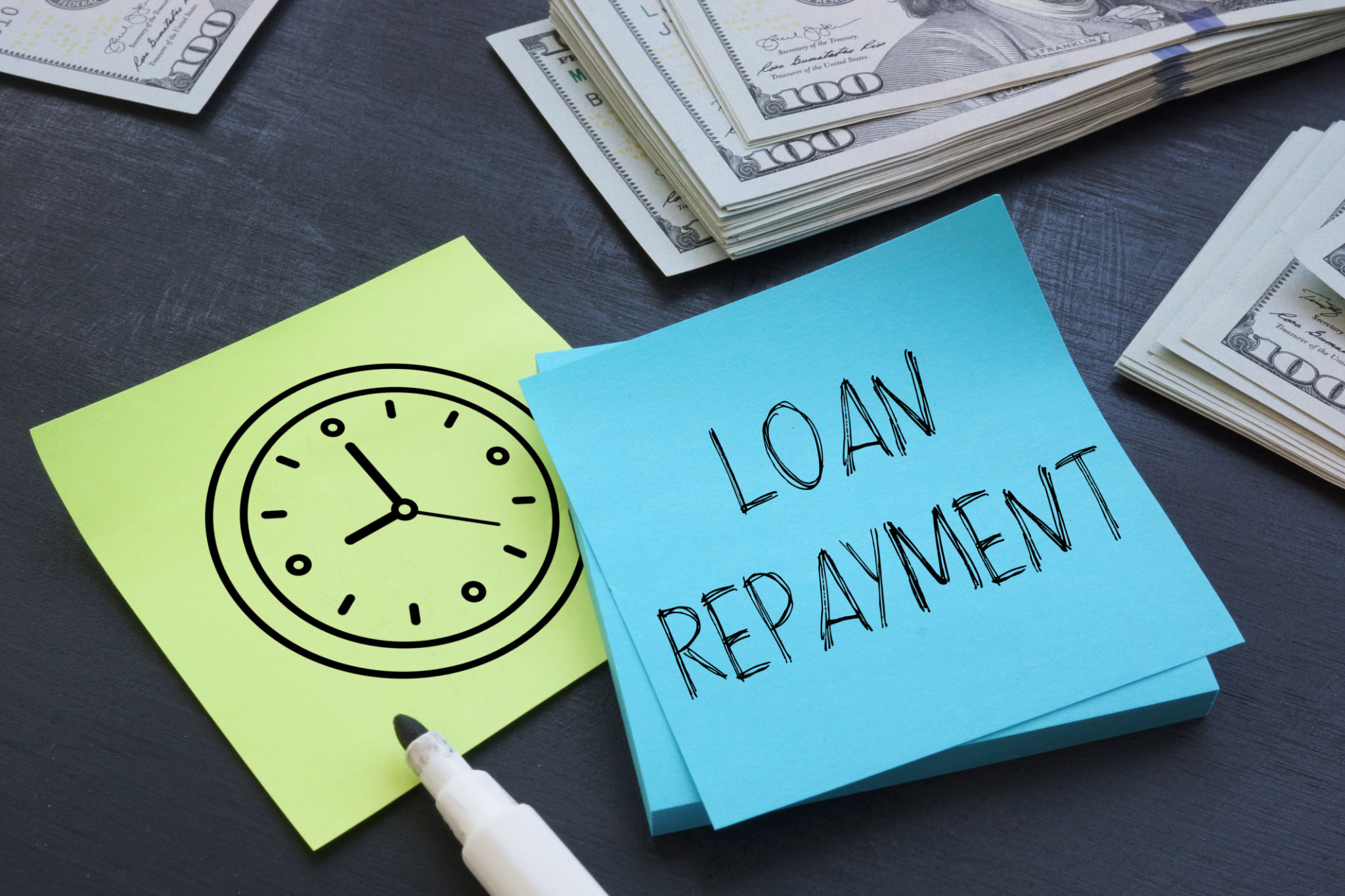 Loan Repayment is shown using the text Loan Repayment is shown using the text