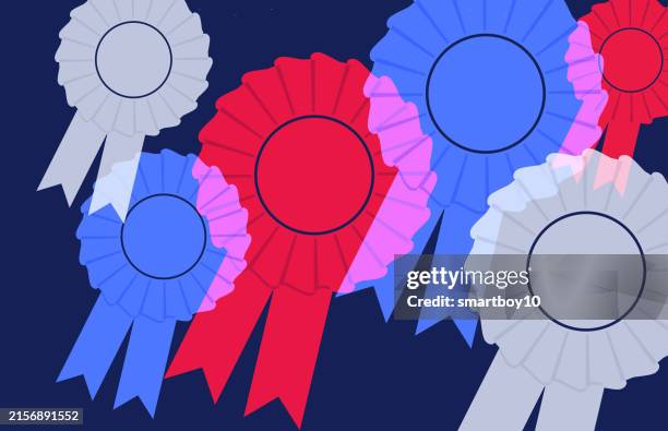 wahl-rosetten - die republikaner französische politische partei stock-grafiken, -clipart, -cartoons und -symbole