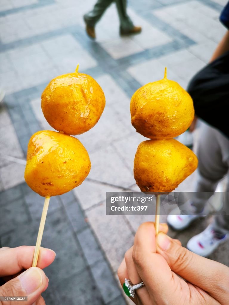 Curry fish balls