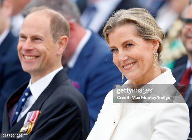 Prince Edward, Duke of Edinburgh and Sophie, Duchess of Edinburgh attend The Royal British Legion's 80th Anniversary of D-Day Service of Remembrance...