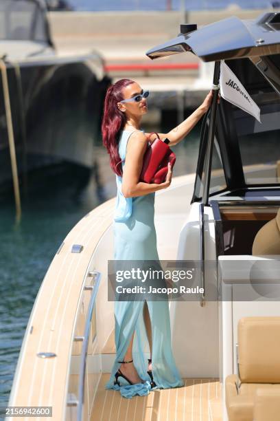 Dua Lipa attends the Jacquemus "La Casa" Cruise at Casa Malaparte on June 10, 2024 in Capri, Italy.