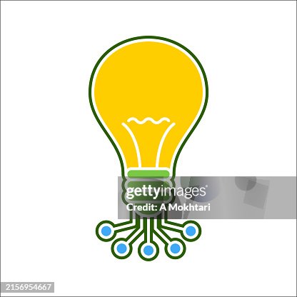 Artificial intelligence icon lamp, idea, start-up... Artificial intelligence icon lamp, idea, start-up...