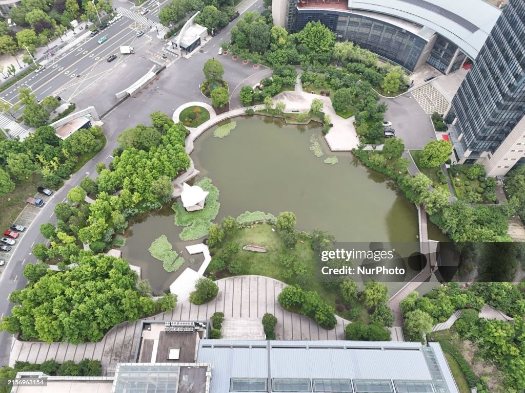 A Lke Shaped Like A Map of China in Hangzhou