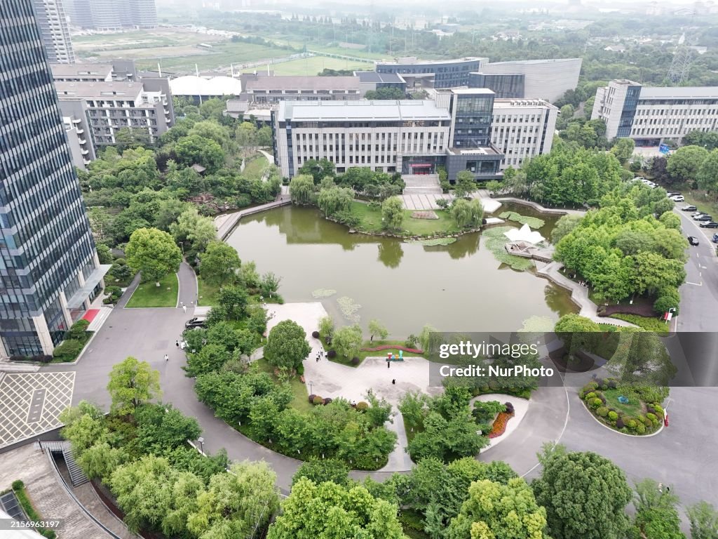 A Lke Shaped Like A Map of China in Hangzhou