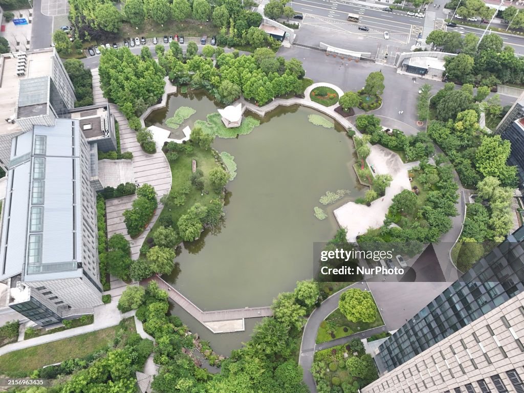 A Lke Shaped Like A Map of China in Hangzhou