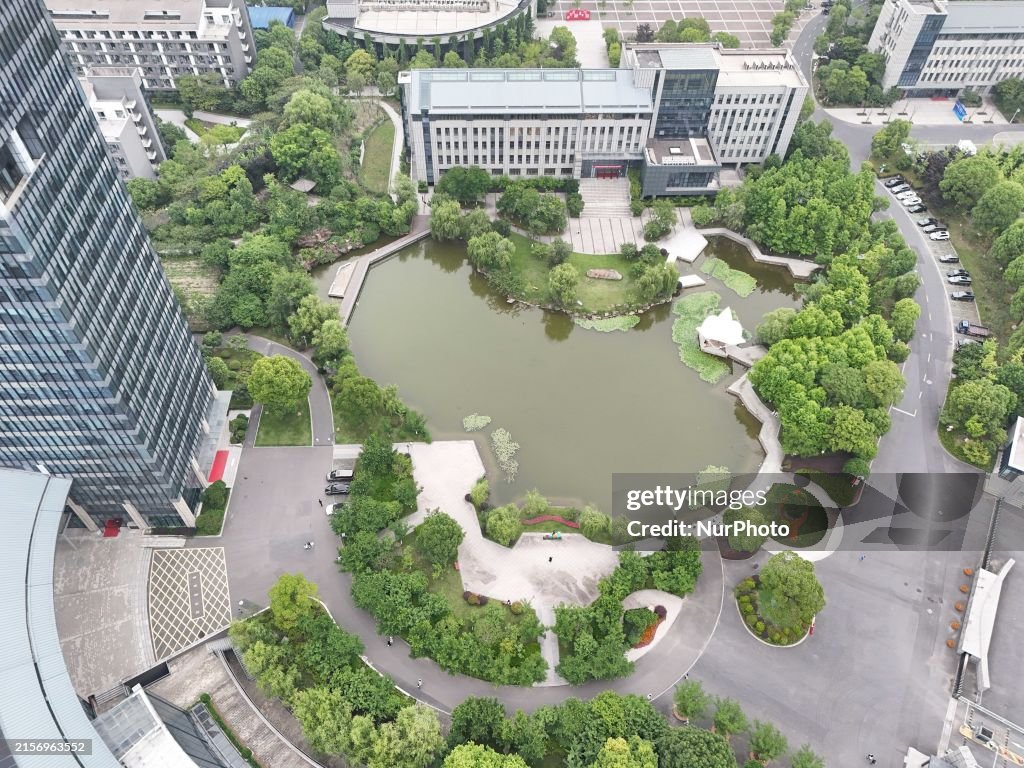 A Lke Shaped Like A Map of China in Hangzhou