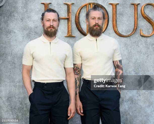 Luke Tittensor and Elliott Tittensor attend the UK Premiere of "House Of The Dragon" Season 2 at the Odeon Luxe Leicester Square on June 10, 2024 in...