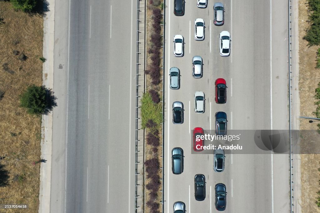 Traffic jam ahead of Eid al-Adha in Istanbul-Izmir Motorway