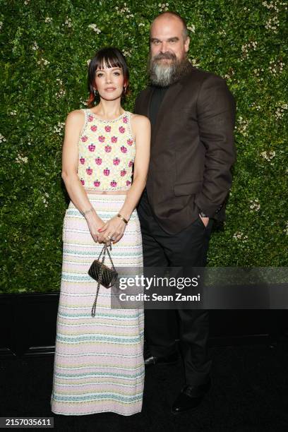 Lily Allen, wearing CHANEL, and David Harbour, wearing CHANEL watch, attend the CHANEL Tribeca Festival Artists Dinner at The Odeon on June 10, 2024...
