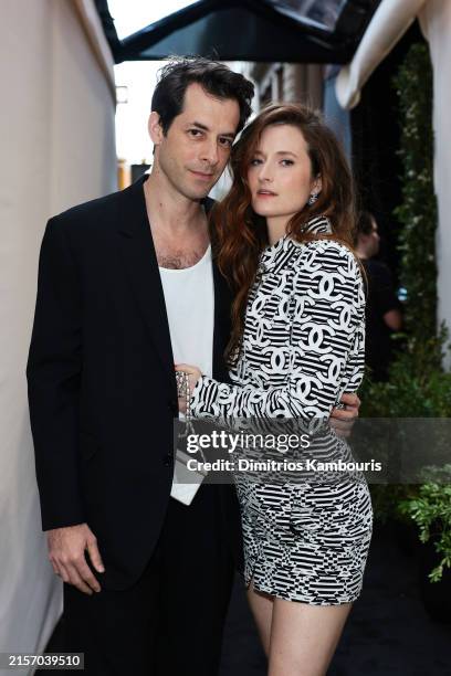 Mark Ronson and Grace Gummer, wearing CHANEL, attend the CHANEL Tribeca Festival Artists Dinner at The Odeon on June 10, 2024 in New York City.