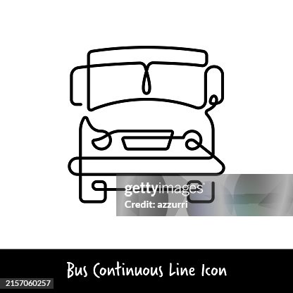 Bus Continuous Line Icon Bus Continuous Line Icon