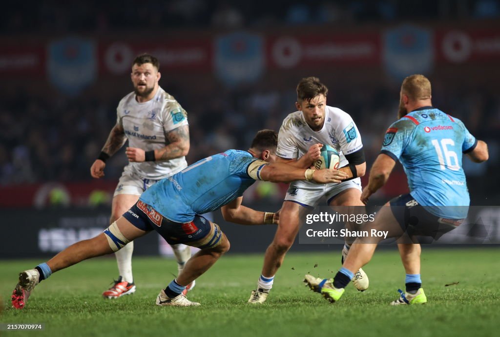 Ross Kerr Rugby Pretoria , South Africa - 15 June 2024; Ross Byrne of Leinster is ...