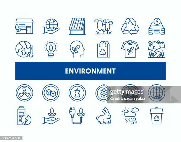 environment related vector design concept. global multi-sphere ready-to-use template. web banner, website header, magazine, mobile application etc. modern design. - environmental protection agency stock illustrations