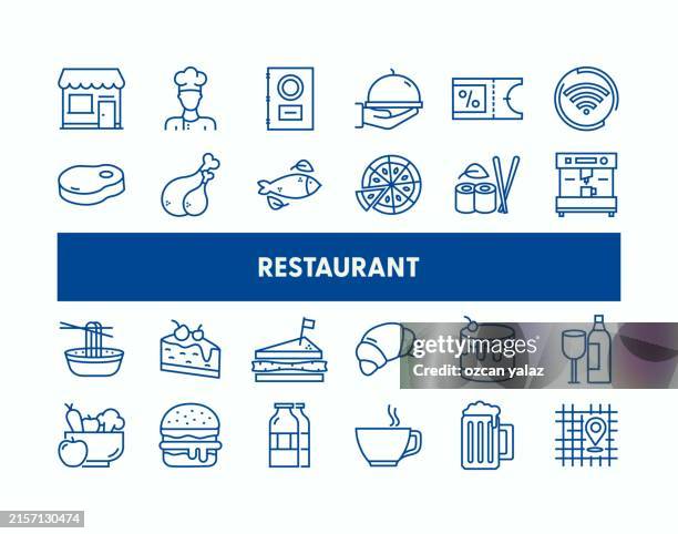 restaurant related vector design concept. global multi-sphere ready-to-use template. web banner, website header, magazine, mobile application etc. modern design. - ordering coffee stock illustrations